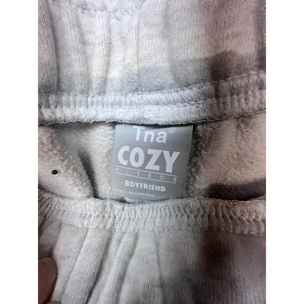 TNA Aritzia Cozy Boyfriend fleece Gray joggers- M - Picture 3 of 11